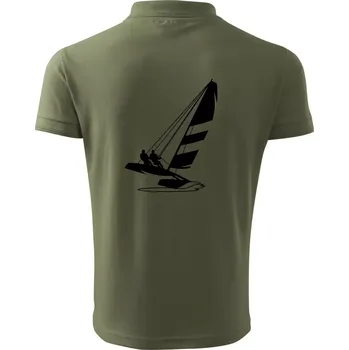 Pánská košile Katamarán na vodě - Polokošile pánská Pique Polo 203 - 3XL ( Khaki )