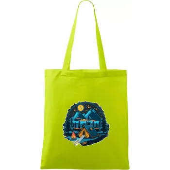 Krkonoše pod stanem - Taška bavlněná - 42 x 38 cm ( Limetková )