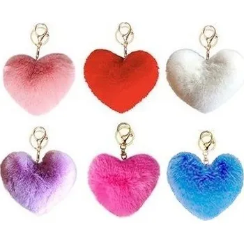 Klíčenka plyšová - srdce - PK131-9