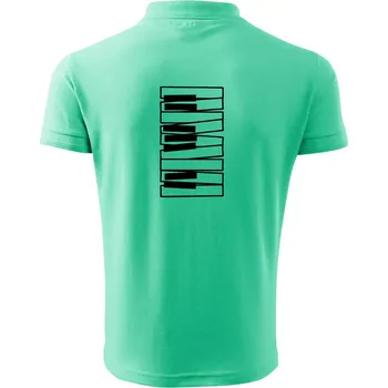 Pánská košile Klávesy svisle - Polokošile pánská Pique Polo 203 - L ( Mátová )