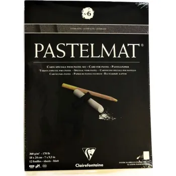 Clairefontaine Blok na pastel Pastelmat č. 6 Antracit 18x24 cm 12 listů 360g/m²
