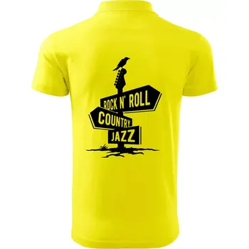 Pánská košile Kytara rozcestník - Polokošile pánská Pique Polo 203 - XL ( Citrónová )