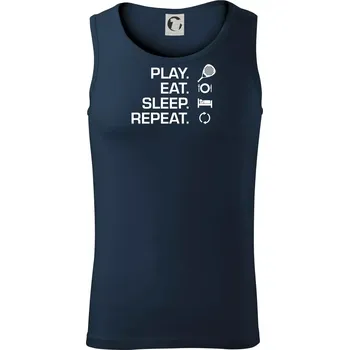 Play eat sleep repeat padel - Tílko pánské Core - XL ( Námořní modrá (velmi tmavá - téměř černá) )