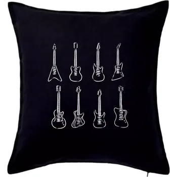 Polštář Typy kytar - Polštář 50x50 - 50x50 - Pouze potah ( Černá )