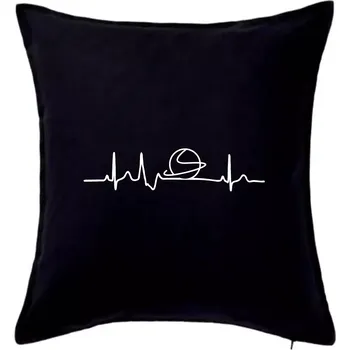 Polštář Ekg padel míček - Polštář 50x50 - 50x50 - Pouze potah ( Černá )