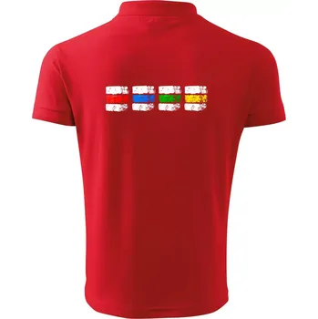 Pánská košile Turistické značky všechny - Polokošile pánská Pique Polo 203 - 2XL ( Červená )