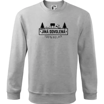 Pánská mikina Trochu jiná dovolená batoh - Mikina Essential pánská - 3XL ( Světlešedý Melír )