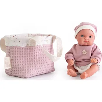 Panenka Antonio Juan Mufly realistická panenka miminko 21 cm s košíkem
