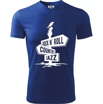 Chlapecké tričko Kytara rozcestník - Dětské triko sportovní (dresovina) - 146 cm/10 let ( Královská modrá )