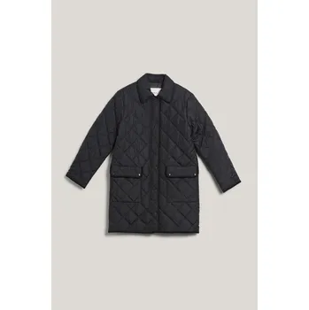 Dámský kabát KABÁT GANT QUILTED COAT WITH CORD TRIM BLACK