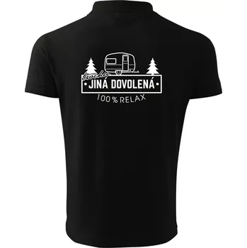 Pánská košile Trochu jiná dovolená karavan - Polokošile pánská Pique Polo 203 - XL ( Černá )