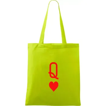 Nákupní taška Poker Q love - Taška bavlněná - 42 x 38 cm ( Limetková )