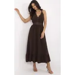 ItModa Mušelínové šaty Roux tmavě hnědé Velikost: UNI