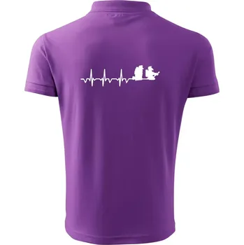 Pánská košile EKG hasiči - Polokošile pánská Pique Polo 203 - 3XL ( Fialová )