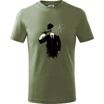 Chlapecké oblečení Zbraň trumpeta - Tričko dětské bavlněné - 104-110cm / 3-4 roky ( Khaki )