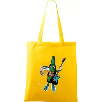 Kytarista s pivem - Taška bavlněná - 42 x 38 cm ( Žlutá )