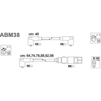 Zapalovací kabel Sada kabelů pro zapalování, ABM38