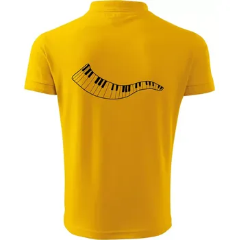Pánská košile Klávesy vlna - Polokošile pánská Pique Polo 203 - 5XL ( Žlutá )