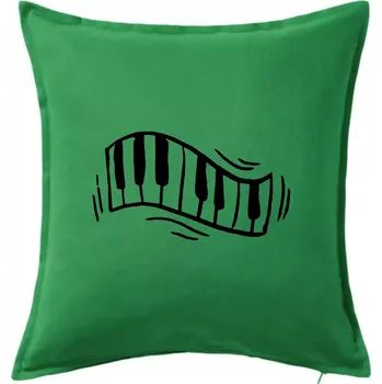 Polštář Klávesy kreslené - Polštář 50x50 - 50x50 - Pouze potah ( Středně zelená )