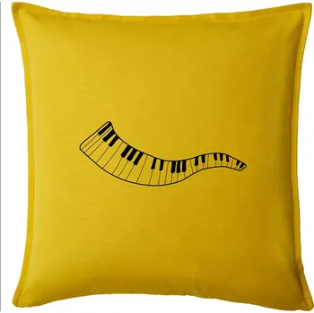 Polštář Klávesy vlna - Polštář 50x50 - 50x50 - Pouze potah ( Žlutá )