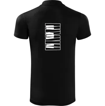 Pánská košile Klávesy svisle - Polokošile Victory sportovní (dresovina) - M ( Černá )