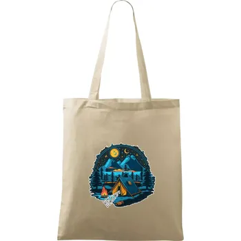 Nákupní taška Beskydy pod stanem - Taška bavlněná - 42 x 38 cm ( Naturální )