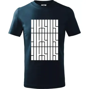 Chlapecké tričko Jesus nápis - Tričko dětské bavlněné - 98 cm / 2 roky ( Námořní modrá (velmi tmavá - téměř černá) )