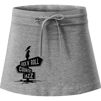 Dámská sukně Kytara rozcestník - Sportovní sukně - two in one - XL ( Tmavě šedý melír )