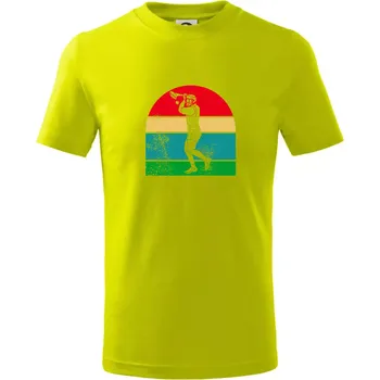 Chlapecké tričko Hurling vintage - Tričko dětské bavlněné - 98 cm / 2 roky ( Limetková )