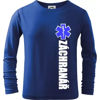 Chlapecké tričko Záchranář - hvězda - Triko dětské Long Sleeve - 122 cm/6 let ( Královská modrá )