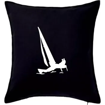 Polštář Katamarán 2 osoby - Polštář 50x50 - 50x50 - Pouze potah ( Černá )