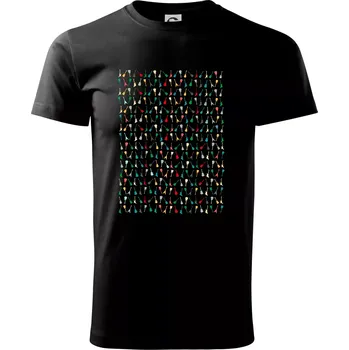 Pánské tričko Kytary celé triko - Triko extra velké (5-8XL) - 8XL ( Černá )