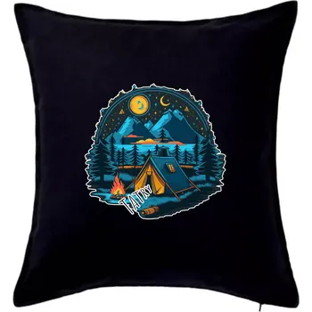 Polštář Tatry pod stanem - Polštář 50x50 - 50x50 - Včetně výplně ( Černá )