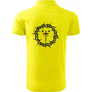Pánská košile Jesus zmrtvýchvstání - Polokošile pánská Pique Polo 203 - 4XL ( Citrónová )