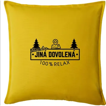 Polštář Trochu jiná dovolená mapa - Polštář 50x50 - 50x50 - Pouze potah ( Žlutá )