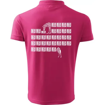Pánská košile Zebra dlouhá - Polokošile pánská Pique Polo 203 - 2XL ( Purpurová )