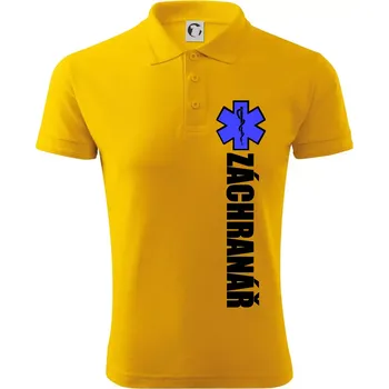 Pánská košile Záchranář - hvězda - Polokošile pánská Pique Polo 203 - 5XL ( Žlutá )