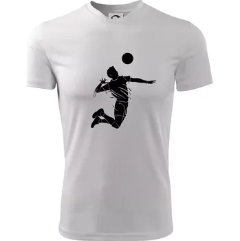 Volejbal splash jednoduchý - Dětské triko sportovní (dresovina) - 158 cm/12 let ( Bílá )