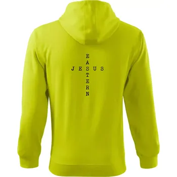 Pánská móda Eastern Jesus - Mikina s kapucí na zip trendy zipper - S ( Limetková )