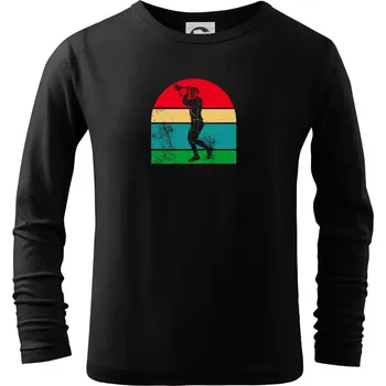 Chlapecké tričko Hurling vintage - Triko dětské Long Sleeve - 122 cm/6 let ( Černá )
