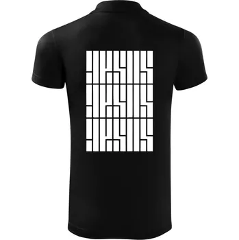 Pánská košile Jesus nápis - Polokošile Victory sportovní (dresovina) - M ( Černá )