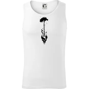 Pánské termoprádlo Kytara strom a lebka - Tílko pánské Core - XL ( Bílá )