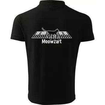 Pánská košile Meowzart - Polokošile pánská Pique Polo 203 - 3XL ( Černá )