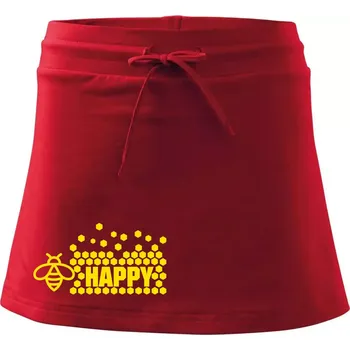 Dámská sukně Bee Happy - Sportovní sukně - two in one - XS ( Červená )