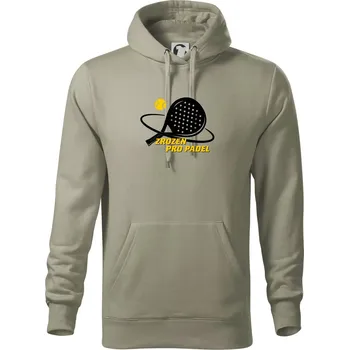 Pánská mikina Zrozen pro padel - Mikina pánská Cape s kapucí - M ( Light khaki )