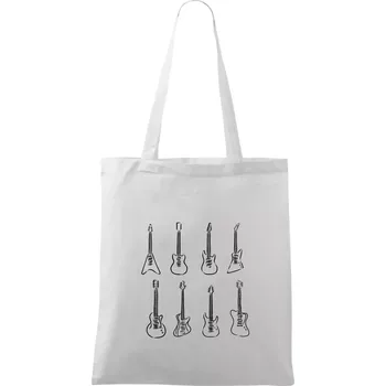 Typy kytar - Taška bavlněná - 42 x 38 cm ( Bílá )