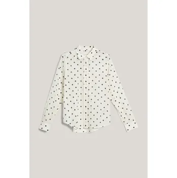 Dámská košile KOŠILE GANT REG DOT PRINT CTN SILK SHIRT EGGSHELL
