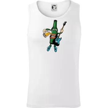 Kytarista s pivem - Tílko pánské Core - 2XL ( Bílá )