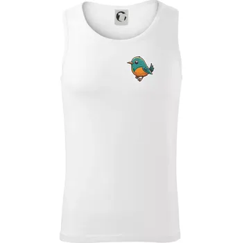Ptáček kreslený na prsu - Tílko pánské Core - 2XL ( Bílá )