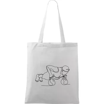 Kitebell posilování jedním tahem - Taška bavlněná - 42 x 38 cm ( Bílá )